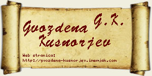 Gvozdena Kušnorjev vizit kartica
